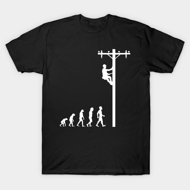 Evolution Of Lineman Funny T-Shirt by QUYNH SOCIU